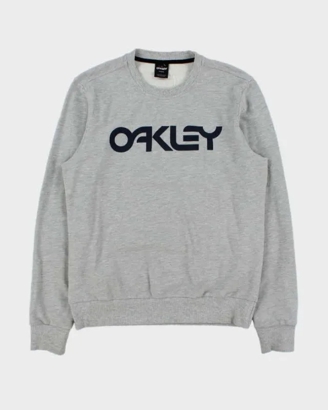 Vintage Oakley Marl Grey Custom Fit Crewneck Sweatshirt - L made by Oakley