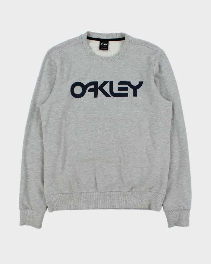 Vintage Oakley Marl Grey Custom Fit Crewneck Sweatshirt - L sold by Rokit