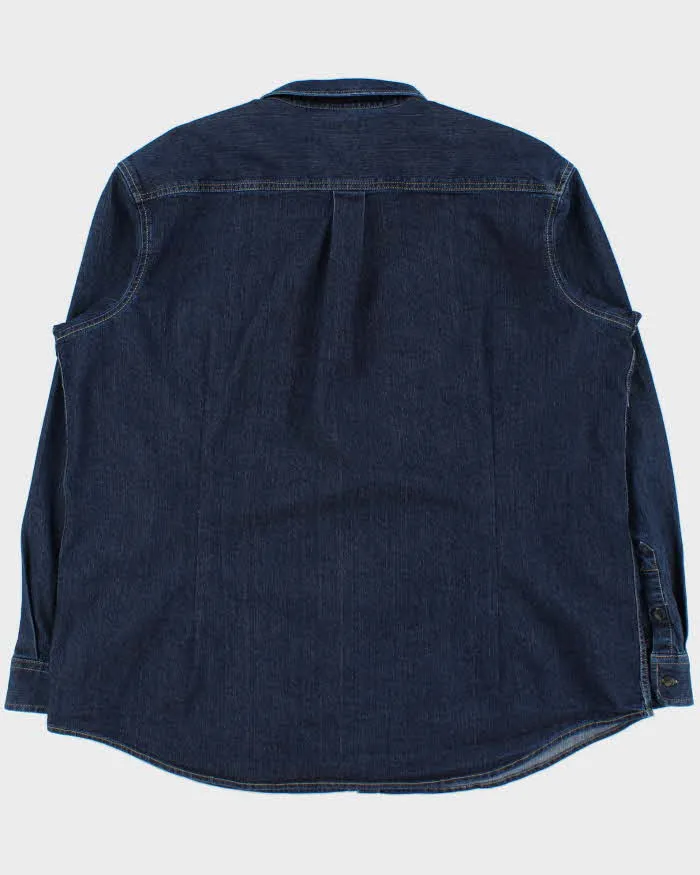 Vintage Dickies Dark Wash Heavyweight Denim Long Sleeve Relaxed Fit Workwear Shirt - XXL sold by Rokit product image thumbnail 2