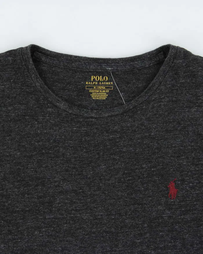 Vintage Polo Ralph Lauren Marl Grey Custom Slim Fit Long Sleeve Crewneck T-Shirt - M sold by Rokit product image thumbnail 5
