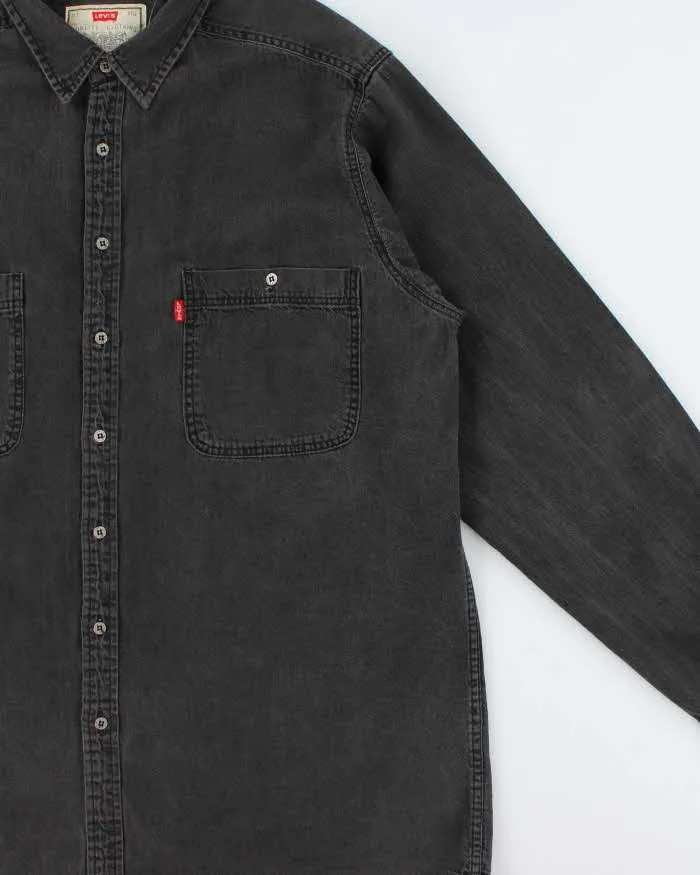 Vintage 1990s Levi's Heavyweight Long Sleeve Dark Wash Denim Shirt - XL sold by Rokit product image thumbnail 3