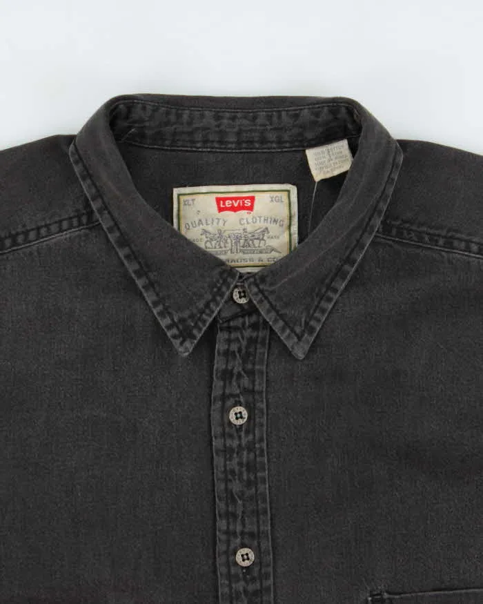 Vintage 1990s Levi's Heavyweight Long Sleeve Dark Wash Denim Shirt - XL sold by Rokit product image thumbnail 5