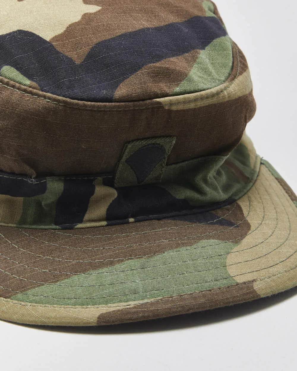 Vintage 2001 Y2K US Military Canvas 'Hot Weather' Woodland Camo Army Cap - 7 1/4 sold by Rokit product image thumbnail 3