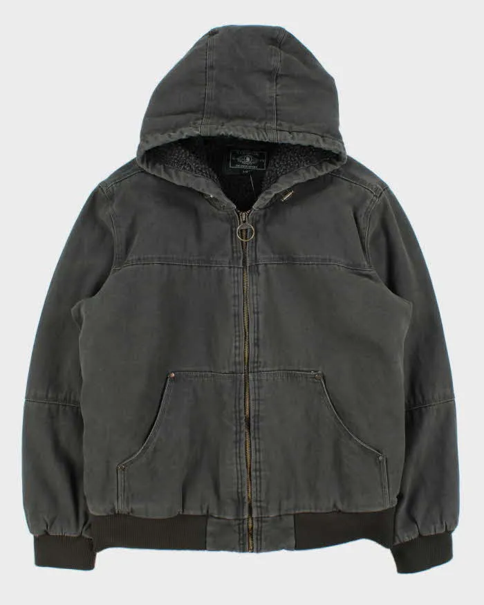 Vintage Y2K 00s G.H.Bass Khaki Sherpa Lined Canvas Active Bomber Jacket - L sold by Rokit