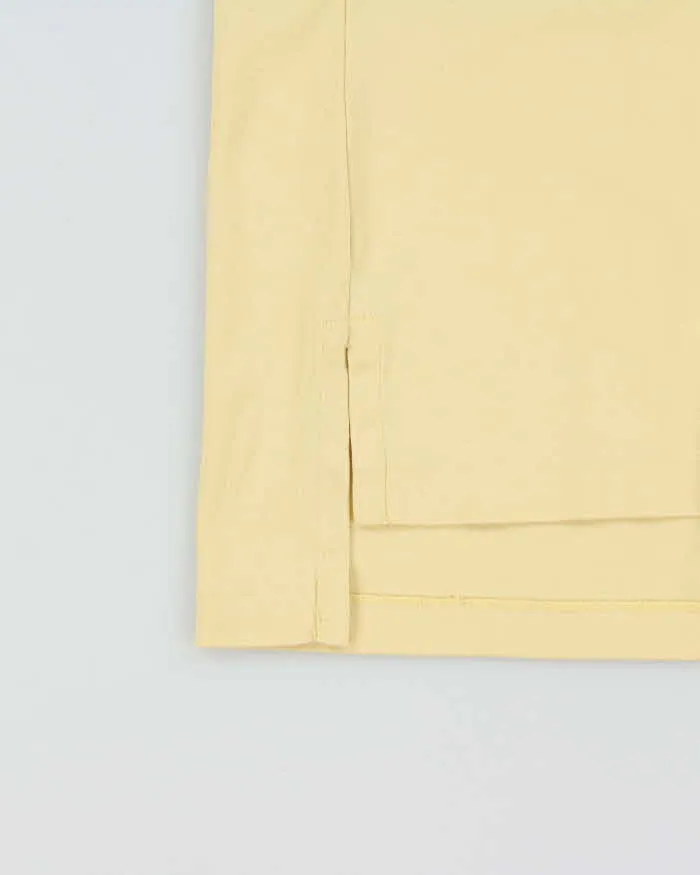 Vintage Y2K 00s Polo Ralph Lauren Pima Interlock Pale Yellow Short Sleeve Polo Shirt - XXL sold by Rokit product image thumbnail 4