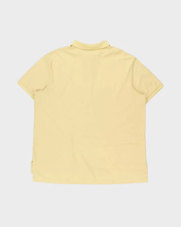 Vintage Y2K 00s Polo Ralph Lauren Pima Interlock Pale Yellow Short Sleeve Polo Shirt - XXL sold by Rokit product image thumbnail 2