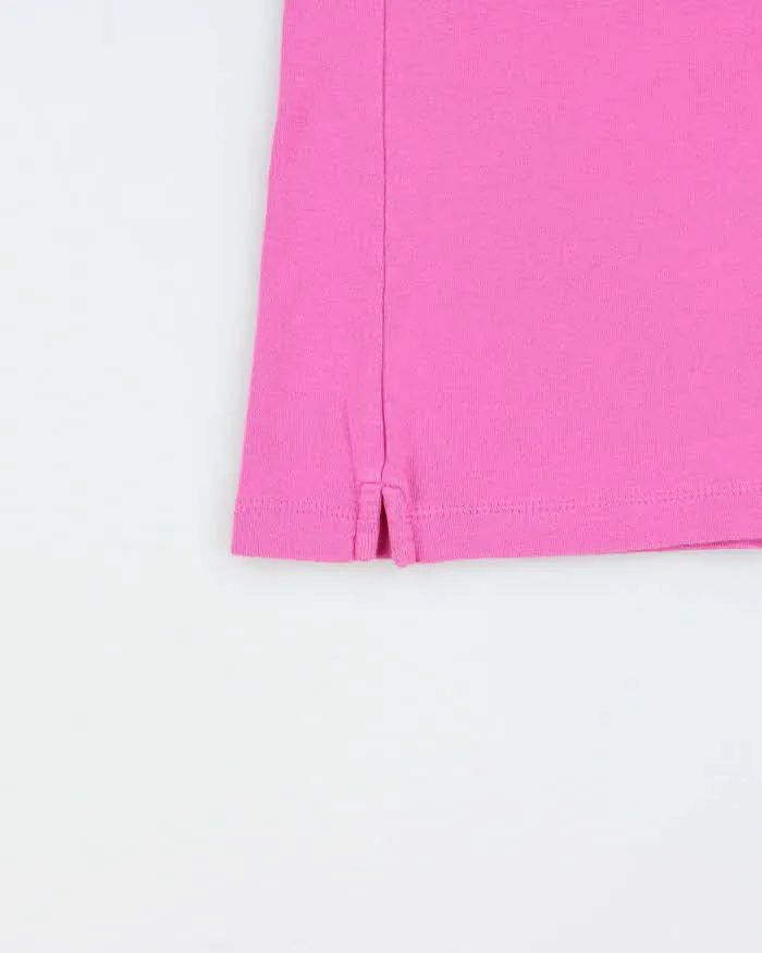 Vintage Y2K 00s Lauren Ralph Lauren Women's Hot Pink Short Sleeve Polo Shirt - M sold by Rokit product image thumbnail 4