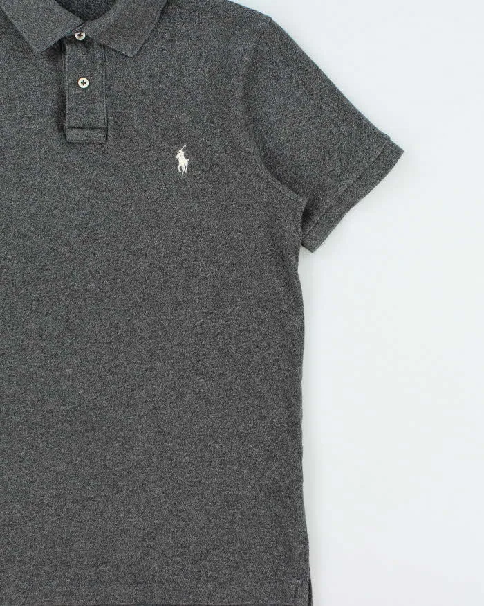 Vintage Polo Ralph Lauren Marl Grey Custom Fit Short Sleeve Polo Shirt - M sold by Rokit product image thumbnail 3