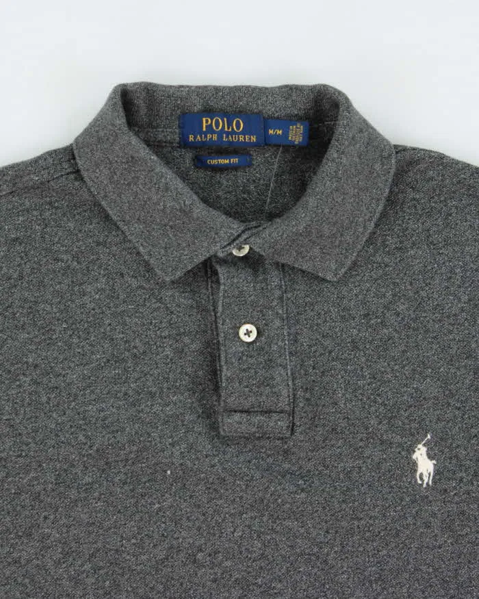 Vintage Polo Ralph Lauren Marl Grey Custom Fit Short Sleeve Polo Shirt - M sold by Rokit product image thumbnail 5