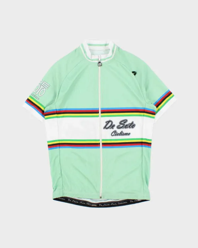 Vintage De Soto Ciclismo Made In USA Full-Zip Skin Cooler Triathlon Cycling Jersey - M made by Rokit