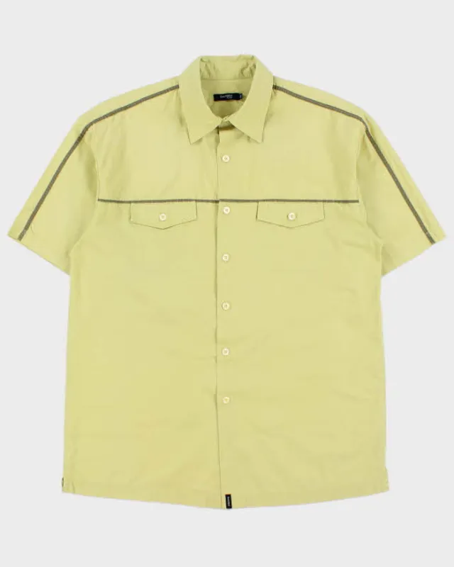 Vintage Y2K 00s Dansen Japan Avocado Green Short Sleeve Pocket Shirt - XL made by Rokit