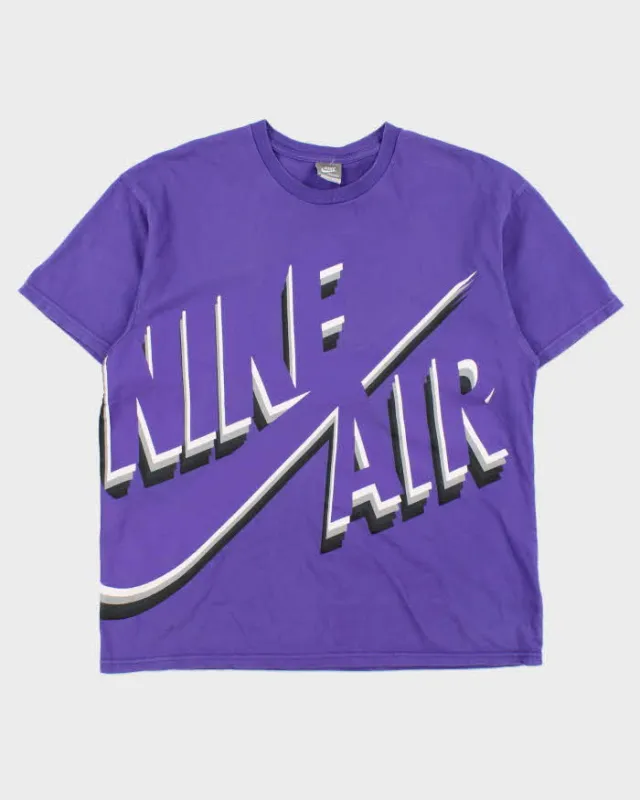 Vintage Y2K 00s Nike Air Sneaker Box Heavyweight Crewneck T-Shirt - L made by Nike