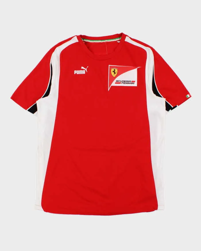 Vintage Y2K 00s Puma x Ferrari Textured Single Stitch Crewneck T-Shirt - L sold by Rokit