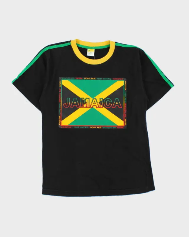Vintage Y2K 00s Jamaica Striped Heavyweight Crewneck T-Shirt - S made by Rokit
