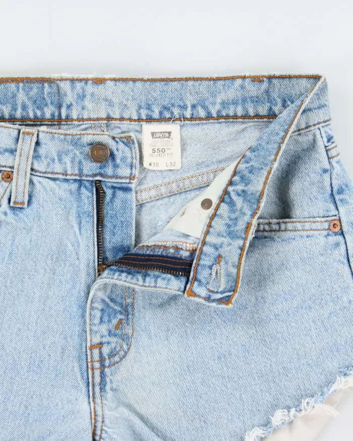 Vintage 1997 Levi's 550 Orange Tab Batwing Made In USA Mini Denim Shorts - W30 sold by Rokit product image thumbnail 5