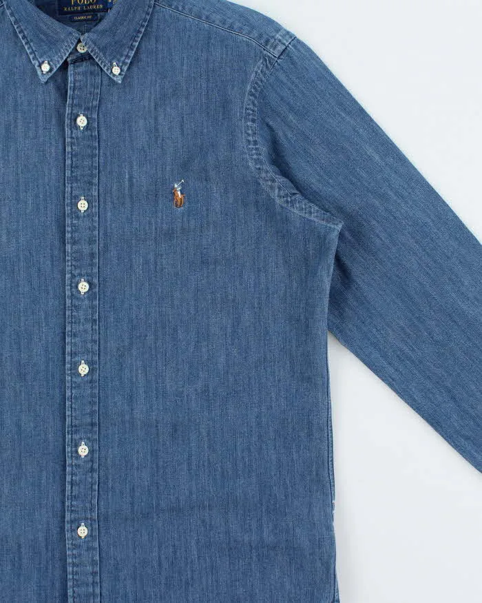 Vintage Ralph Lauren Long Sleeve Denim Shirt - M sold by Rokit product image thumbnail 3