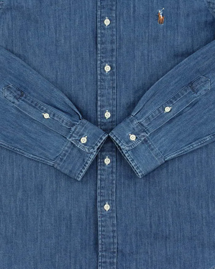 Vintage Ralph Lauren Long Sleeve Denim Shirt - M sold by Rokit product image thumbnail 4