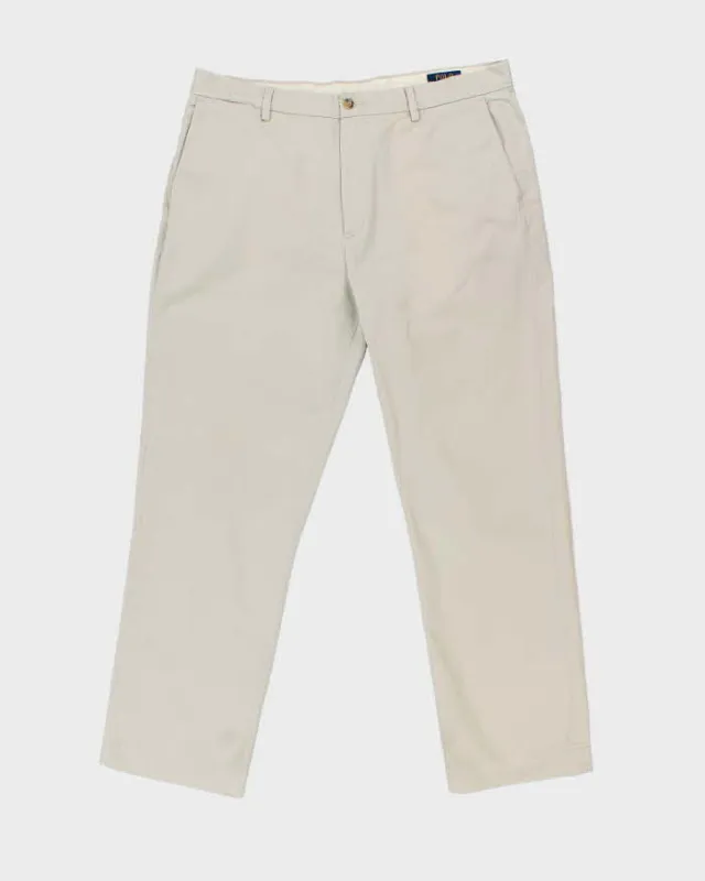 Vintage Polo Ralph Lauren Stretch Classic Fit Twill Straight Leg Chino Trousers - W36 L30 made by Ralph Lauren