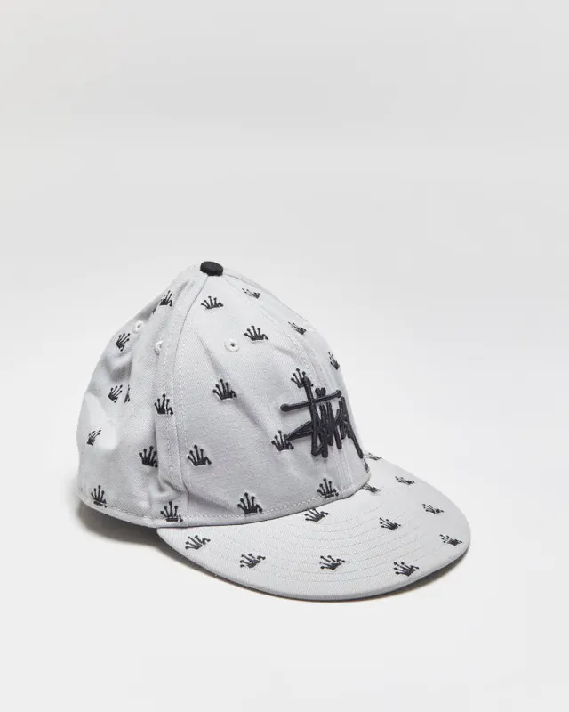 2014 Stussy x New Era 59Fifty Crown Monogram Wool Blend Fitted Baseball Cap - 7 1/2 made by Stussy