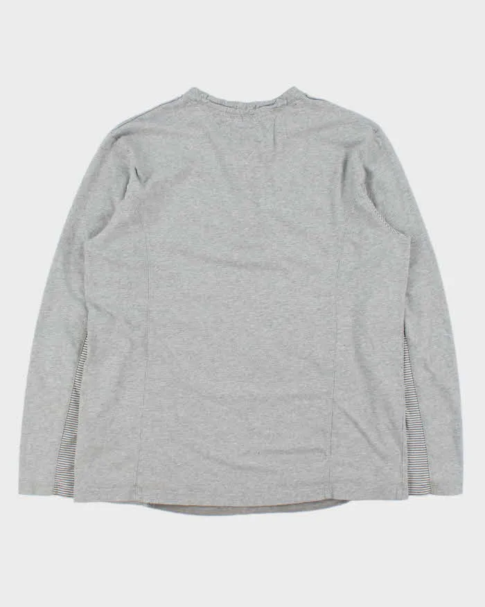 Vintage Y2K 00s Tommy Hilfiger Marl Grey Graphic Argyle Slim Fit Long Sleeve Henley T-Shirt - XL sold by Rokit product image thumbnail 2