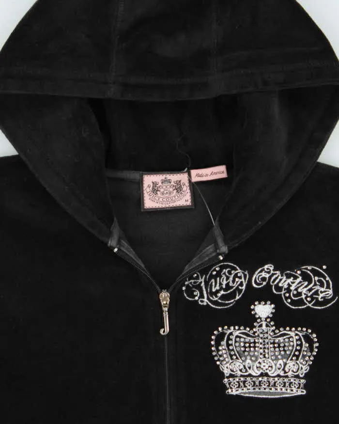 Vintage Juicy Couture Women's Embellished Made In USA Velour Zip-Up Hoodie - M sold by Rokit product image thumbnail 5