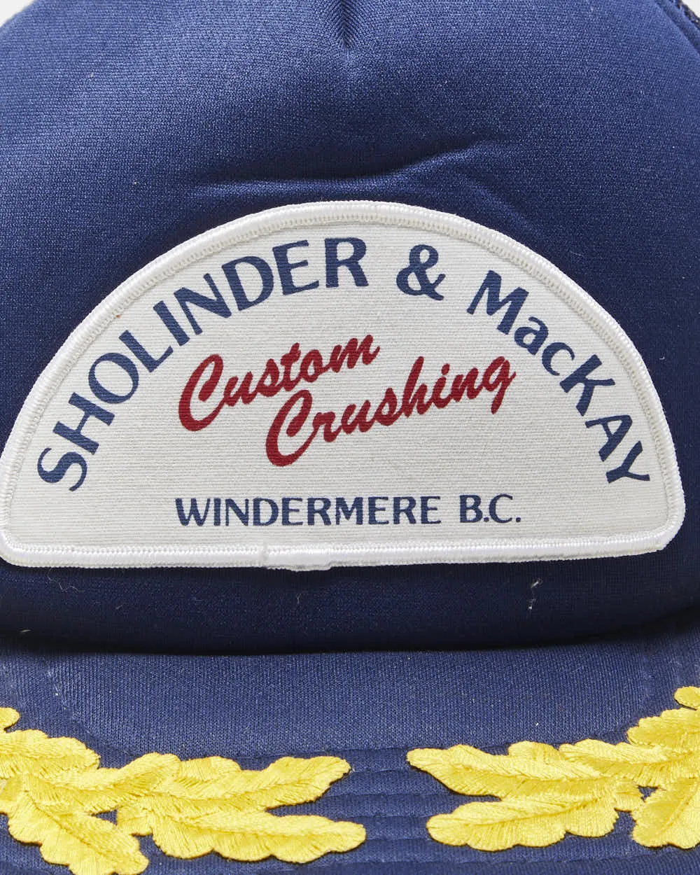 Vintage 1990s Custom Crushing AJM Headwear Flatbill Trucker Hat - OS sold by Rokit product image thumbnail 3