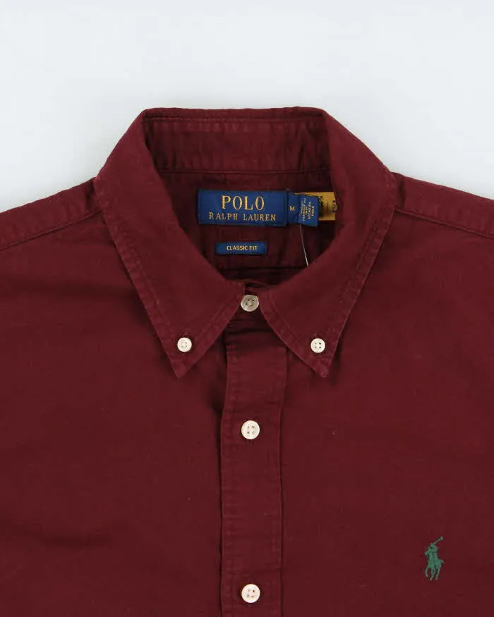 Vintage Polo Ralph Lauren Burgundy Classic Fit Long Sleeve Shirt - M sold by Rokit product image thumbnail 5