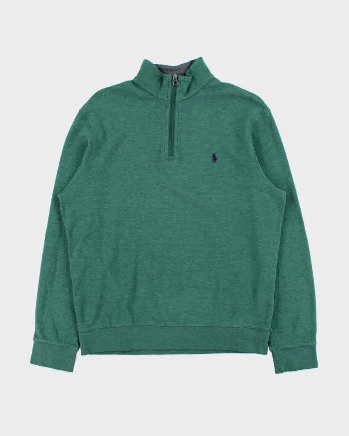 Vintage Polo Ralph Lauren Marl Quarter-Zip Sweatshirt - S sold by Rokit