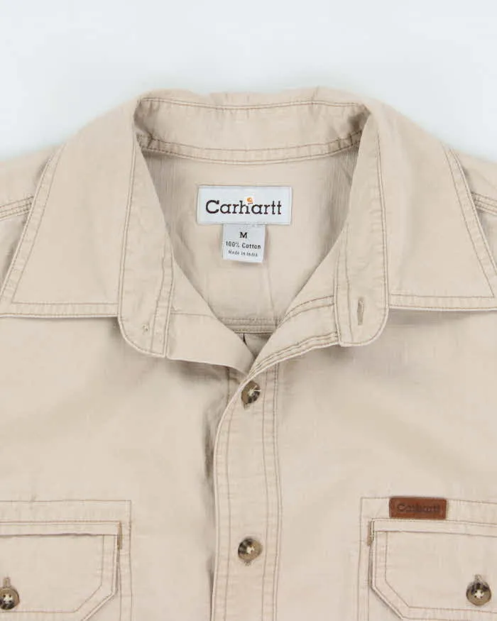 Vintage Y2K 00s Carhartt Khaki Canvas Short Sleeve Utility Shirt - M sold by Rokit product image thumbnail 5