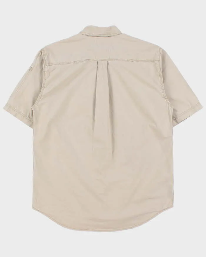 Vintage Y2K 00s Carhartt Khaki Canvas Short Sleeve Utility Shirt - M sold by Rokit product image thumbnail 2