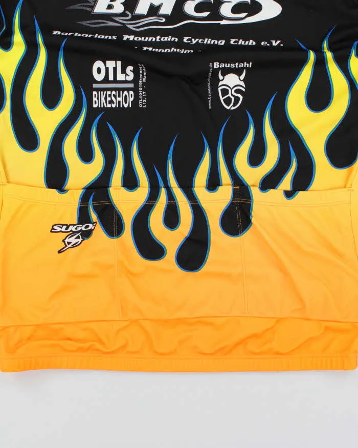 Vintage Y2K 00s Sugoi BMCC Made In Canada Quarter-Zip Flame MTB BMX Cycling Jersey - L sold by Rokit product image thumbnail 4