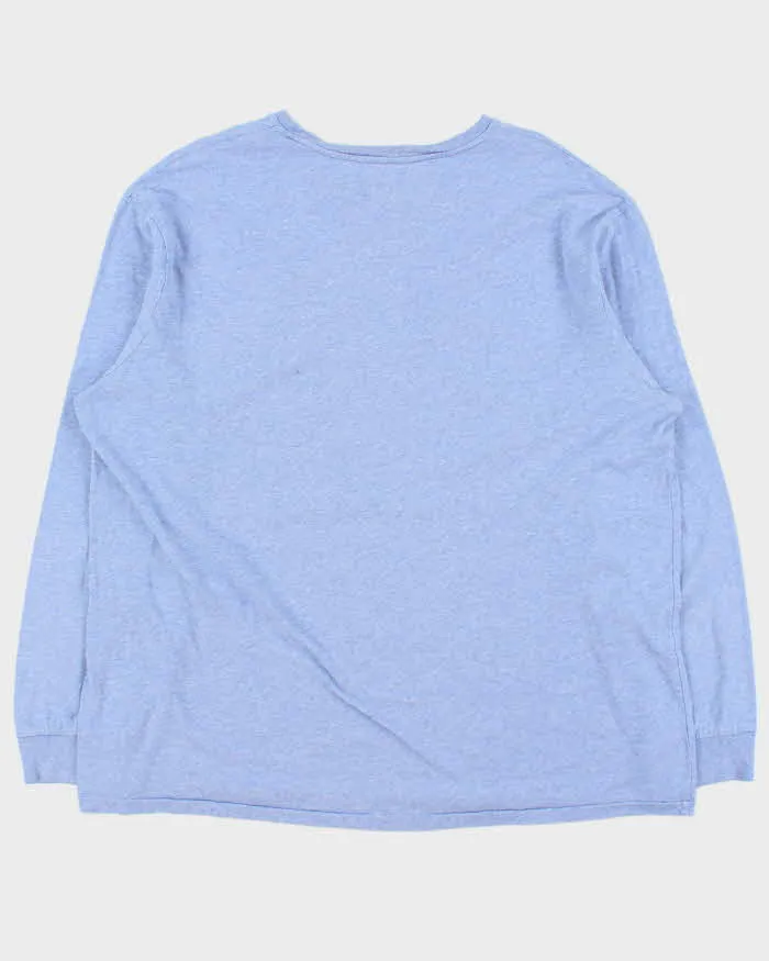 Vintage Polo Ralph Lauren Sky Blue Marl Crewneck Long Sleeve T-Shirt - XXL sold by Rokit product image thumbnail 2