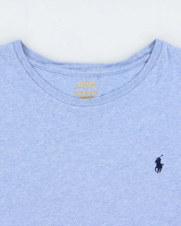 Vintage Polo Ralph Lauren Sky Blue Marl Crewneck Long Sleeve T-Shirt - XXL sold by Rokit product image thumbnail 5