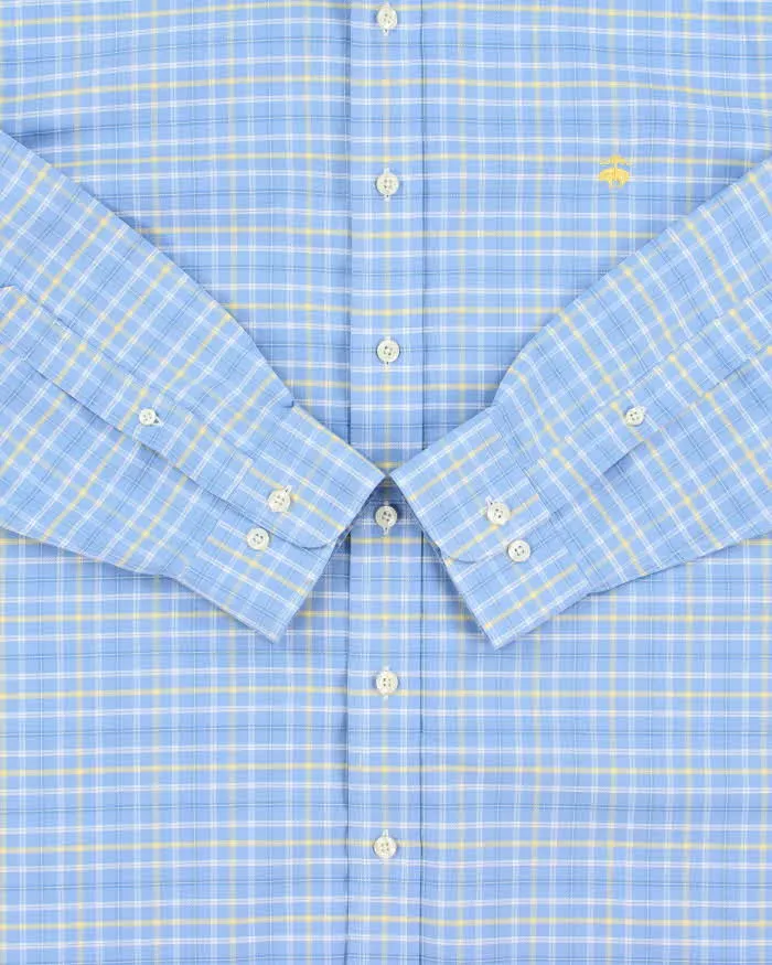 Vintage Brooks Brothers Supima Cotton Plaid Slim Fit Long Sleeve Shirt - L sold by Rokit product image thumbnail 4