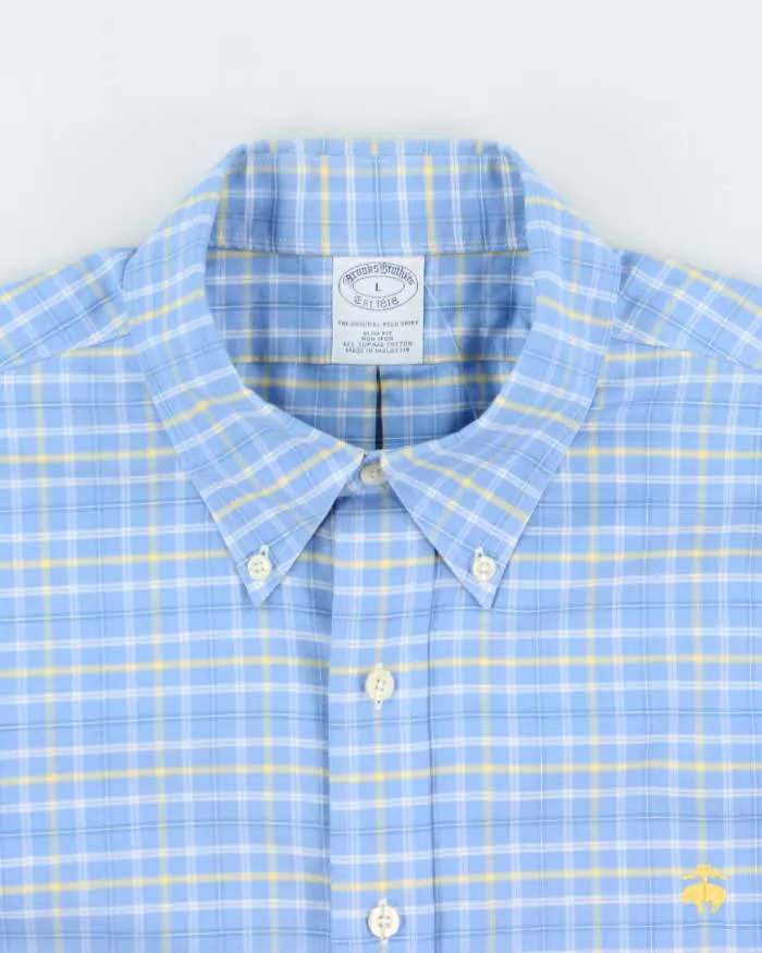 Vintage Brooks Brothers Supima Cotton Plaid Slim Fit Long Sleeve Shirt - L sold by Rokit product image thumbnail 5