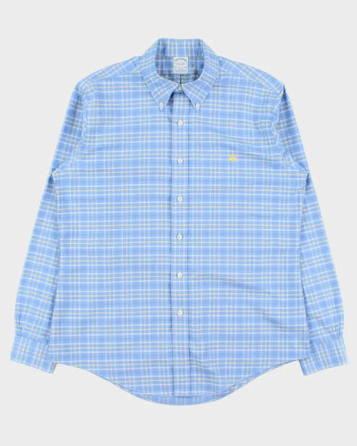 Vintage Brooks Brothers Supima Cotton Plaid Slim Fit Long Sleeve Shirt - L sold by Rokit