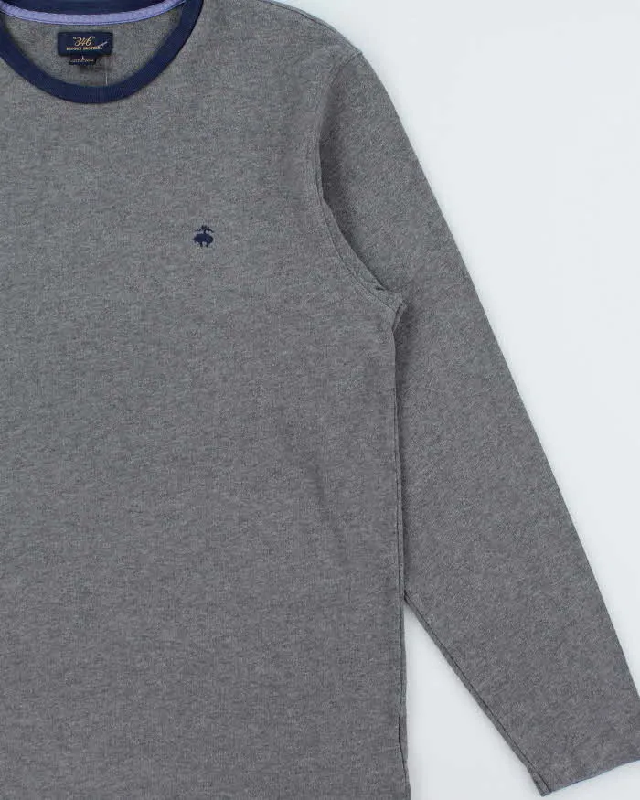 Vintage Brooks Brothers "346" Marl Grey Heavyweight Long Sleeve Crewneck T-Shirt - L sold by Rokit product image thumbnail 3