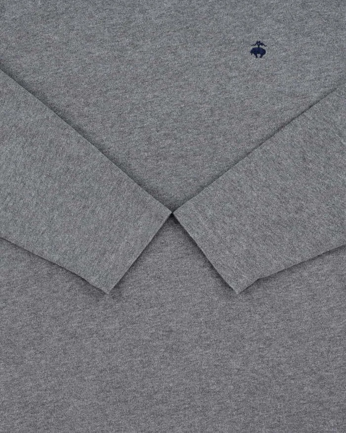 Vintage Brooks Brothers "346" Marl Grey Heavyweight Long Sleeve Crewneck T-Shirt - L sold by Rokit product image thumbnail 4