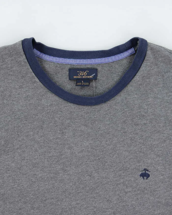 Vintage Brooks Brothers "346" Marl Grey Heavyweight Long Sleeve Crewneck T-Shirt - L sold by Rokit product image thumbnail 5