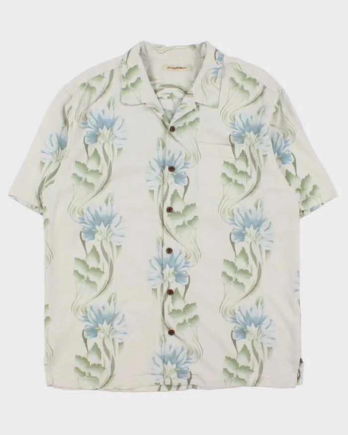 Vintage Y2K 00s Tommy Bahama Floral Silk Hawaiian Shirt - XL sold by Rokit