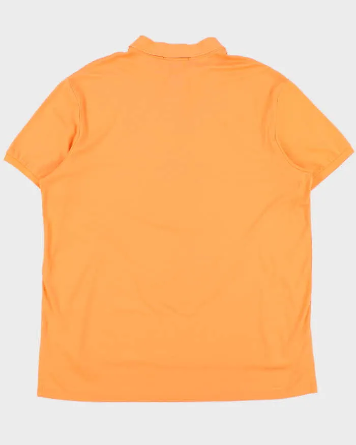 Vintage Y2K 00s Polo Ralph Lauren Apricot Pima Interlock Short Sleeve Polo Shirt - XXL sold by Rokit product image thumbnail 2