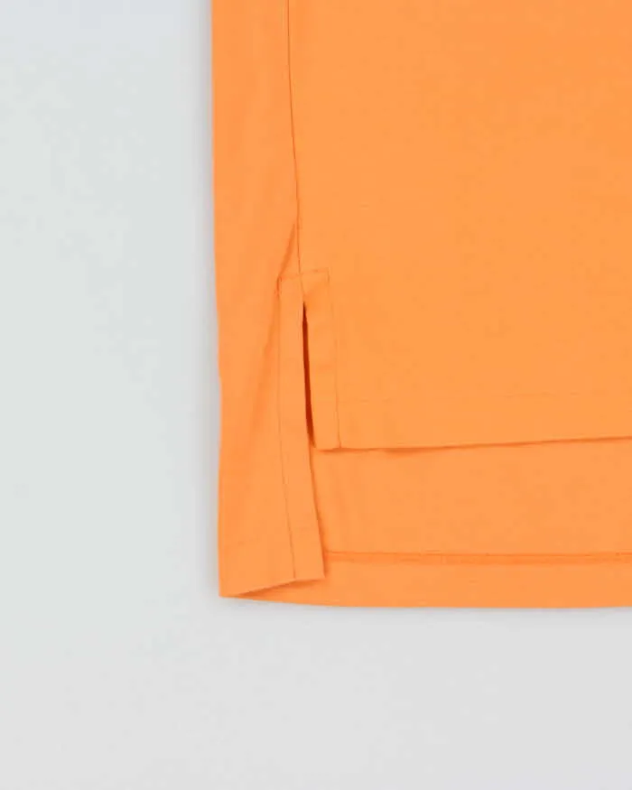 Vintage Y2K 00s Polo Ralph Lauren Apricot Pima Interlock Short Sleeve Polo Shirt - XXL sold by Rokit product image thumbnail 4