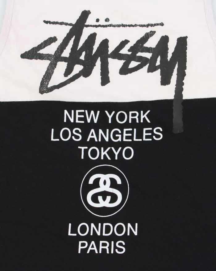 Vintage Stussy World Tour Big Cities Two-Tone Tank Top - L sold by Rokit product image thumbnail 4