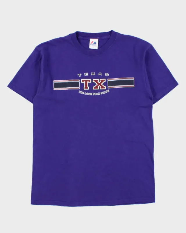 Vintage Y2K 00s Majestic Texas Lone Star State Heavyweight Crewneck T-Shirt - L made by Majestic