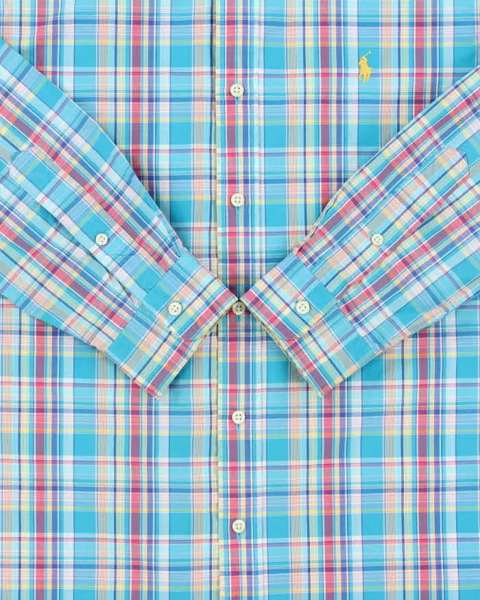 Vintage Ralph Lauren Plaid Classic Fit Long Sleeve Shirt - M sold by Rokit product image thumbnail 4