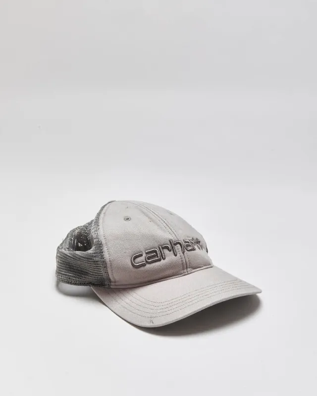 Vintage Carhartt Dunmore Canvas Embroidered Trucker Hat - OS made by Carhartt