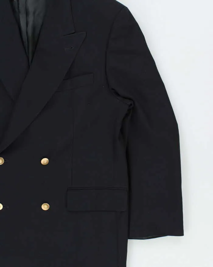Vintage 1990s Hugo Boss Navy Wool Double Breasted Blazer - M sold by Rokit product image thumbnail 3