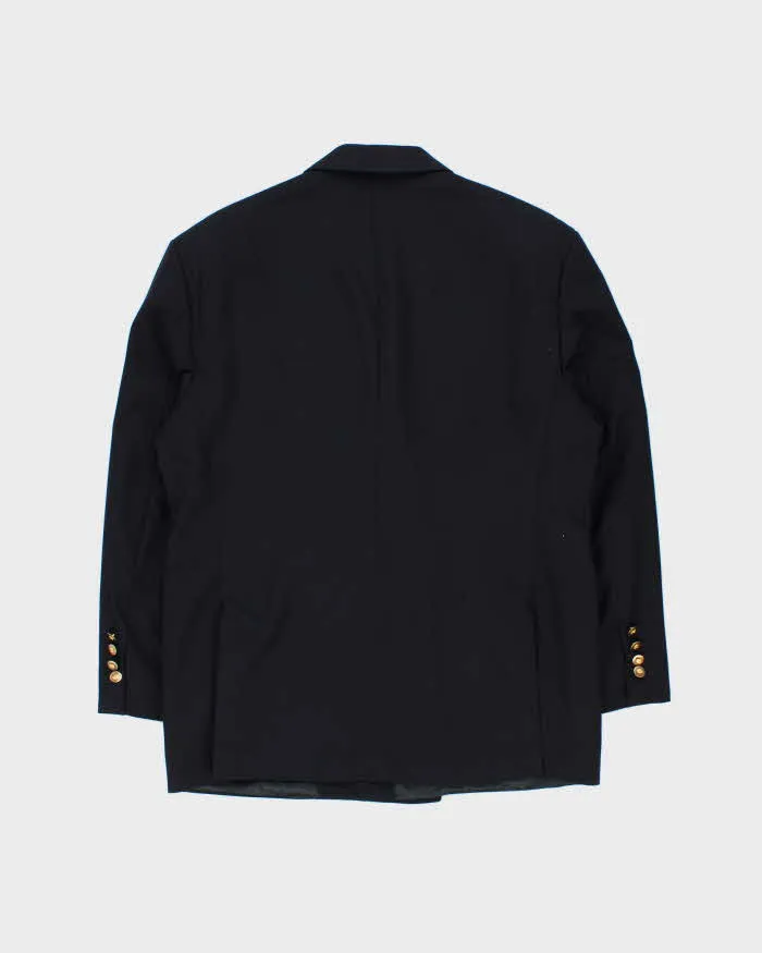 Vintage 1990s Hugo Boss Navy Wool Double Breasted Blazer - M sold by Rokit product image thumbnail 2