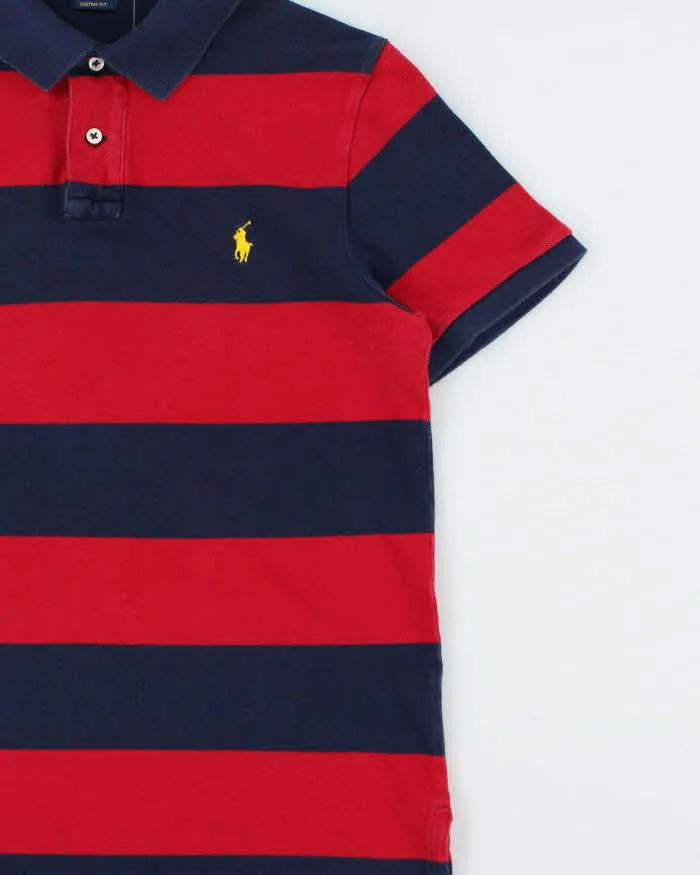 Vintage Polo Ralph Lauren Striped Custom Fit Short Sleeve Polo Shirt - M sold by Rokit product image thumbnail 3