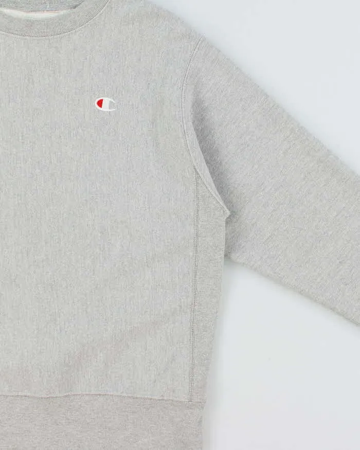Vintage Champion Marl Grey Reverse Weave Heavyweight Crewneck Sweatshirt - M sold by Rokit product image thumbnail 3